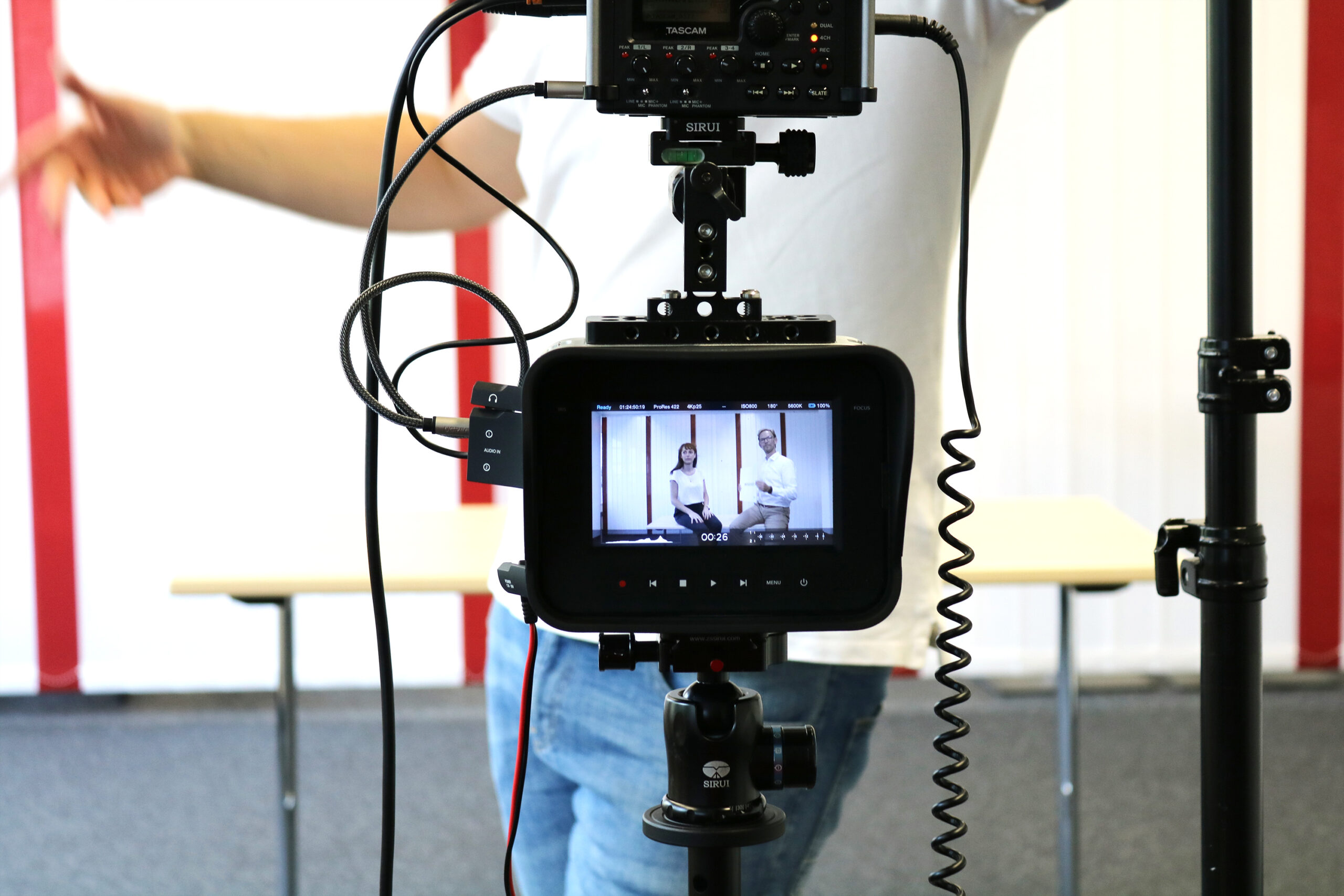 Making of "EmployerPitch - Warum arbeiten Mitarbeiter bei der SET?": Vor der Kamera